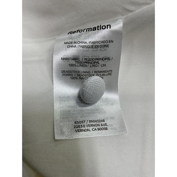 Reformation 'Andi' White Linen Skirt Size 0 - Picture 5 of 5